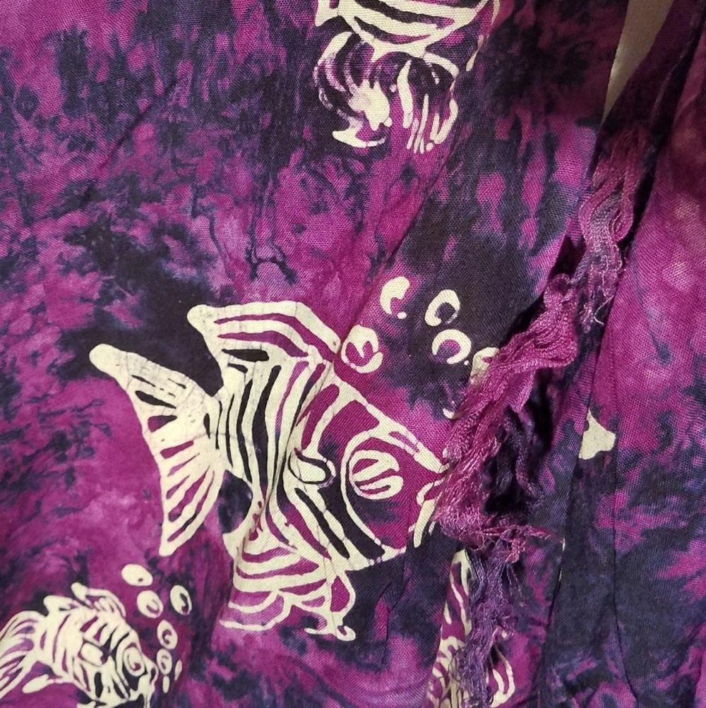 Casual Movements Hawaii Style Purple Sarong NEW - Picture 3 of 5